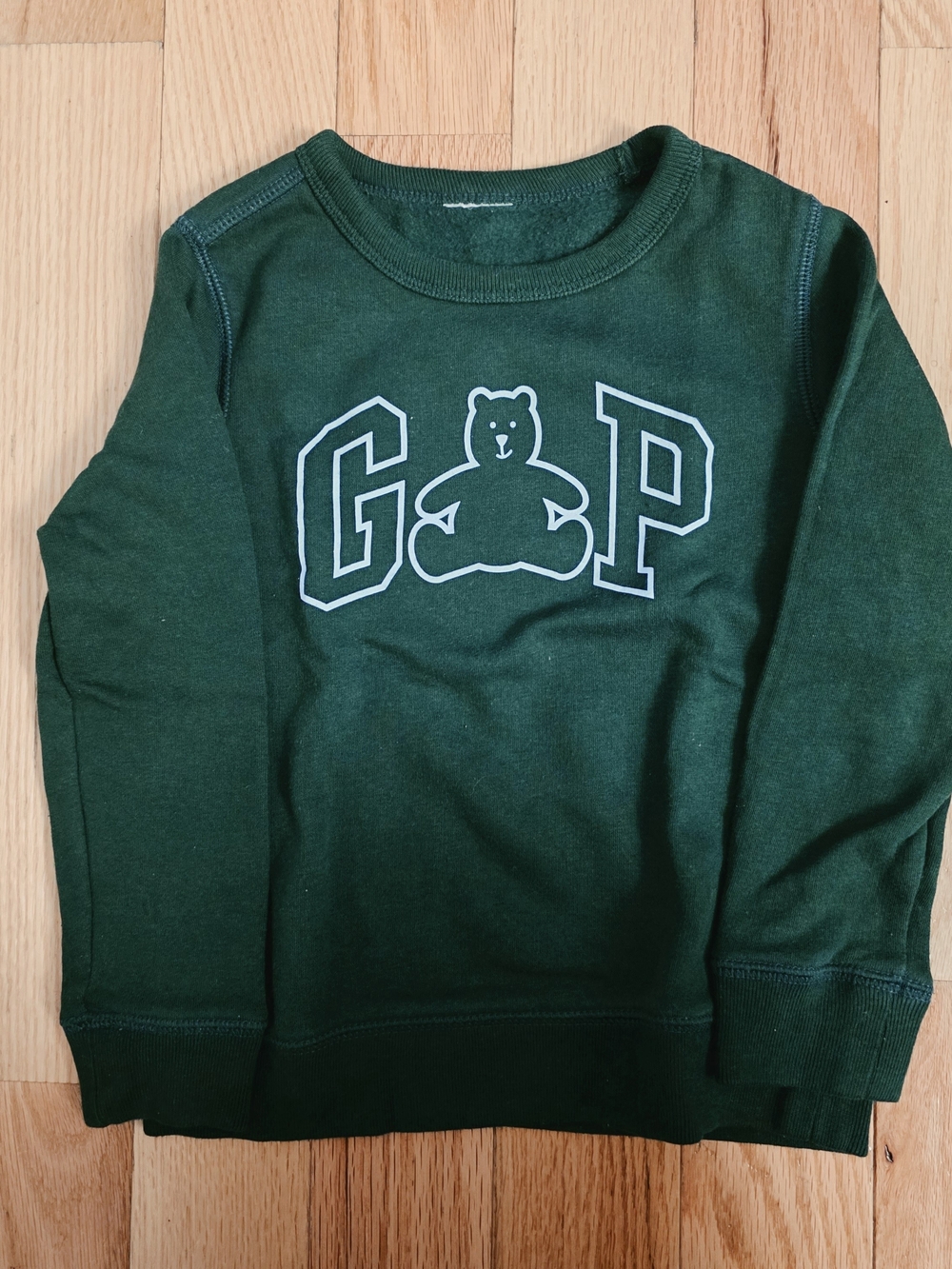 GAP Dark Green Bear Logo Crewneck Sweatshirt
